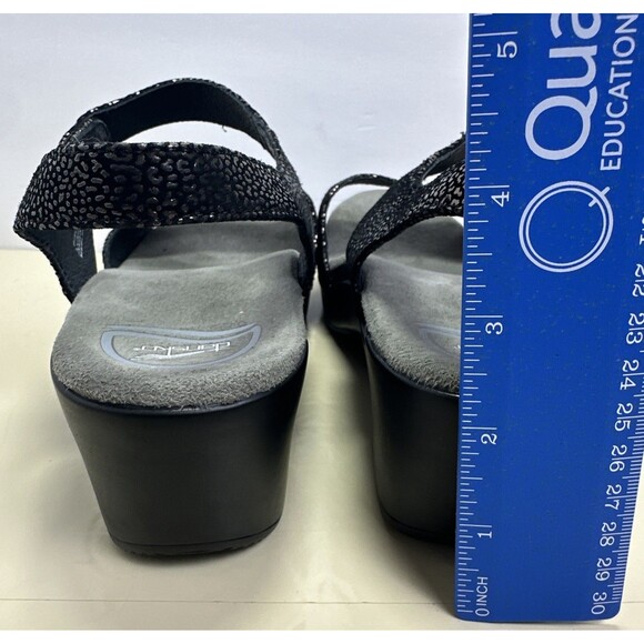 Women's Dansko Sonnet Black Shimmer Sandals EU 39 US 8.5 Comfort Support Shoes - Picture 10 of 11